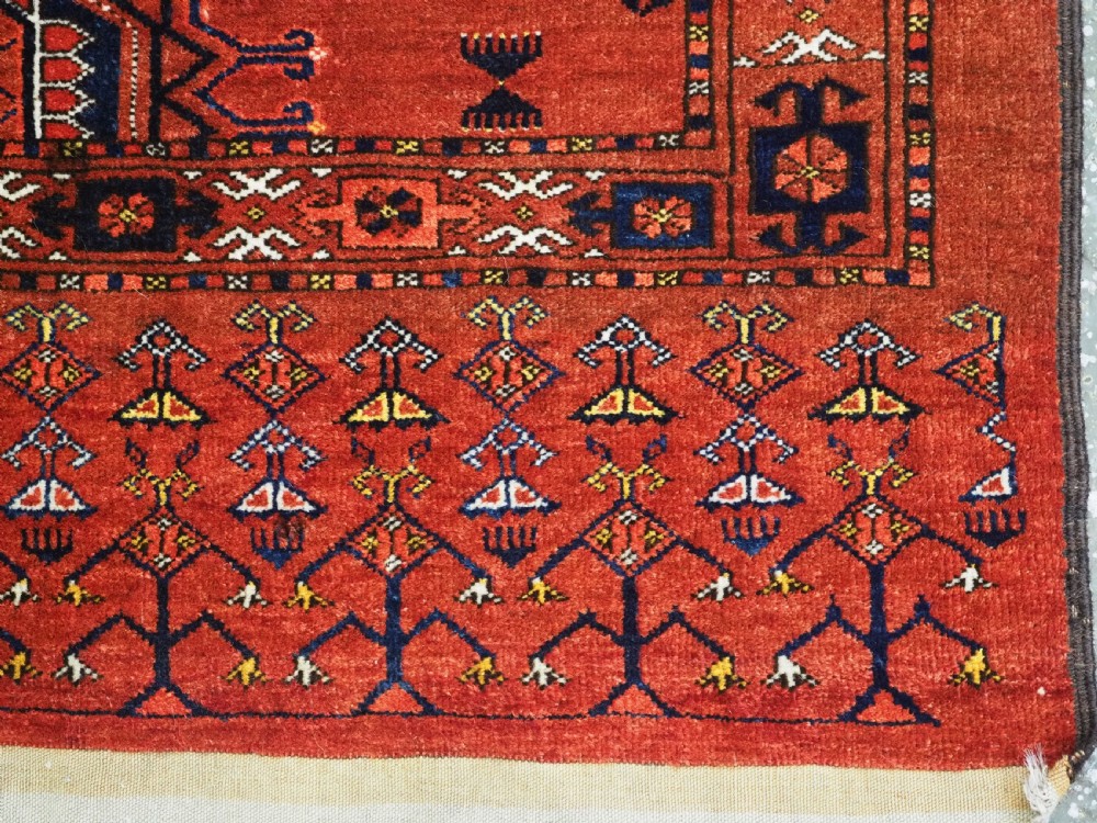 ANTIQUE ERSARI TURKMEN CHUVAL FACE OF UNUSUAL DESIGN & LARGE SIZE, LATE 19TH CENTURY. View XIII
