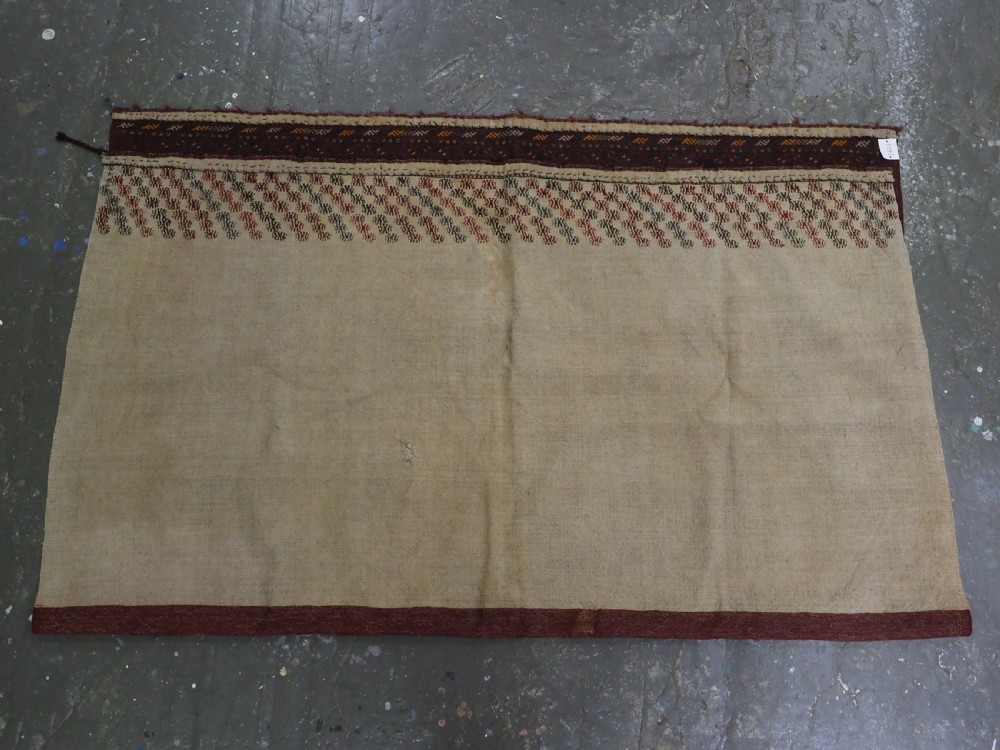 ANTIQUE AFGHAN ERSARI TURKMEN CHUVAL WITH SILK HIGHLIGHTS, COMPLETE WITH BACK, CIRCA 1900. View XIV