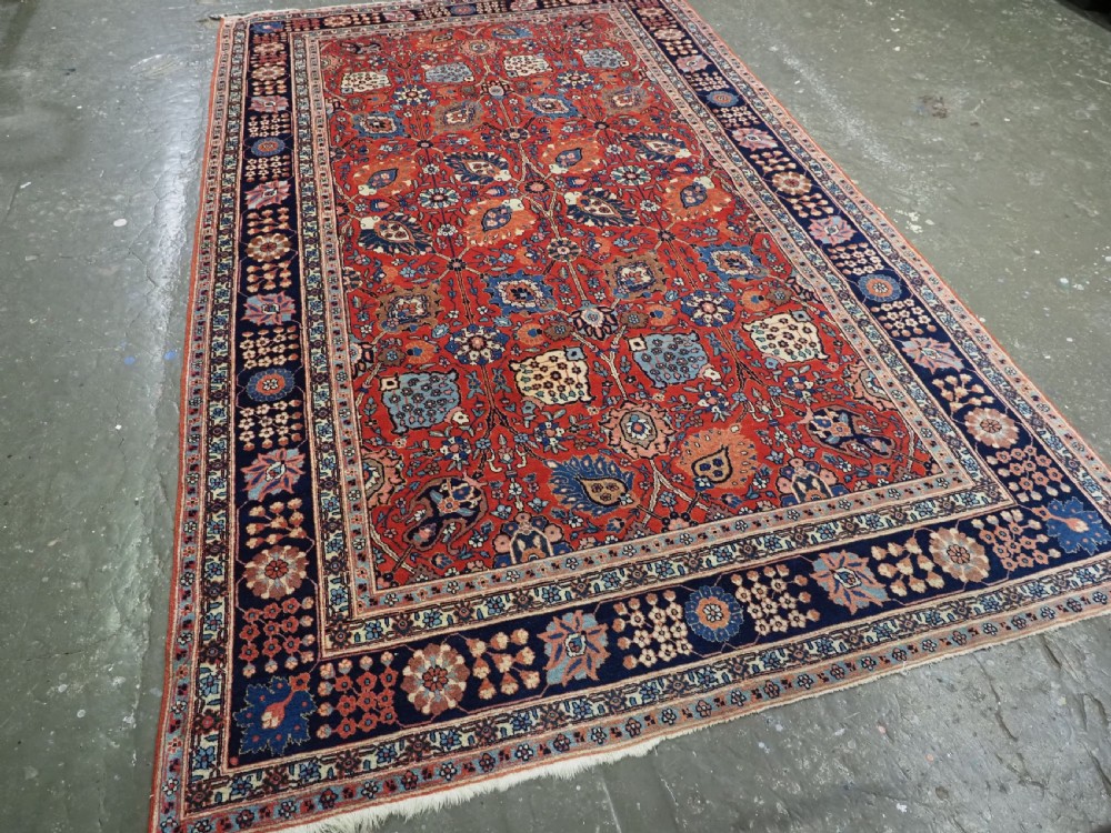 ANTIQUE TABRIZ RUG WITH SAFAVID VASE CARPET DESIGN, SUPERB COLOURS, CIRCA 1900. View II