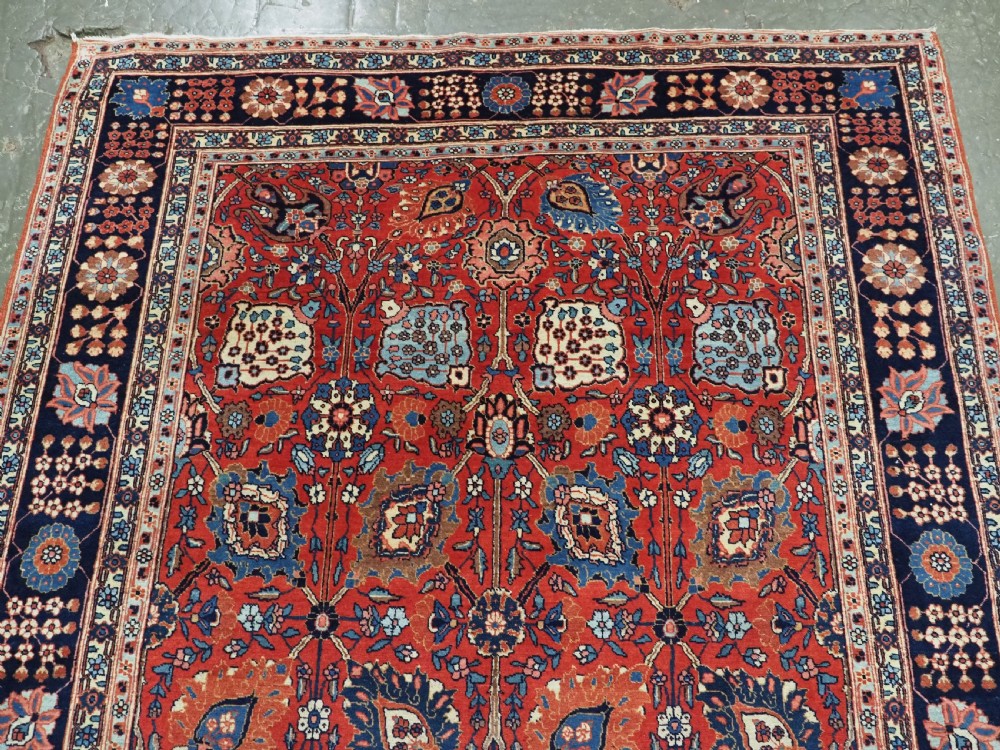 ANTIQUE TABRIZ RUG WITH SAFAVID VASE CARPET DESIGN, SUPERB COLOURS, CIRCA 1900. View III