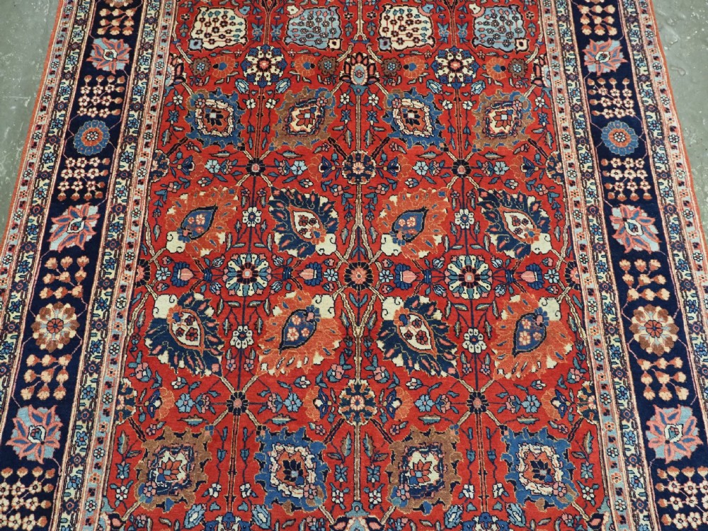 ANTIQUE TABRIZ RUG WITH SAFAVID VASE CARPET DESIGN, SUPERB COLOURS, CIRCA 1900. View VI