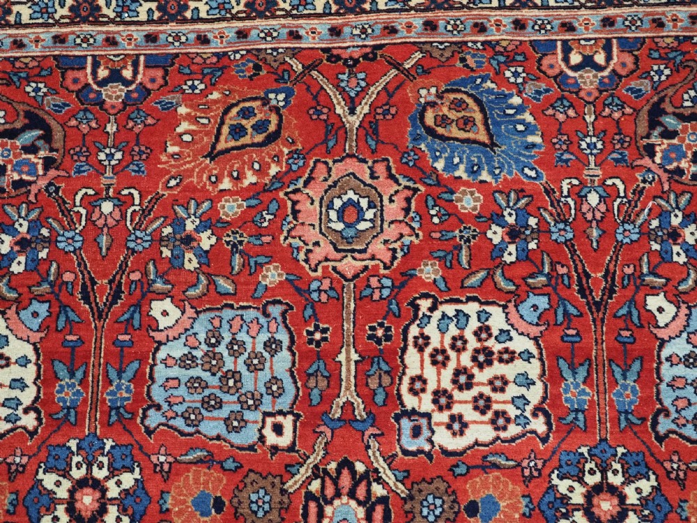 ANTIQUE TABRIZ RUG WITH SAFAVID VASE CARPET DESIGN, SUPERB COLOURS, CIRCA 1900. View IX