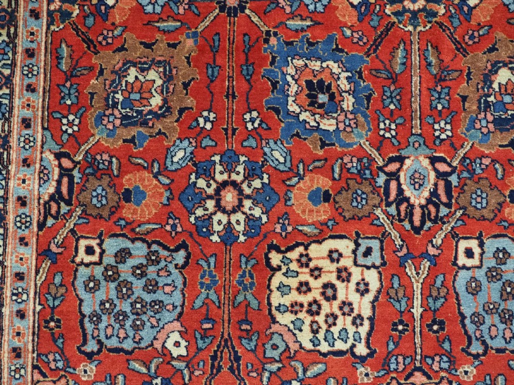 ANTIQUE TABRIZ RUG WITH SAFAVID VASE CARPET DESIGN, SUPERB COLOURS, CIRCA 1900. View XI