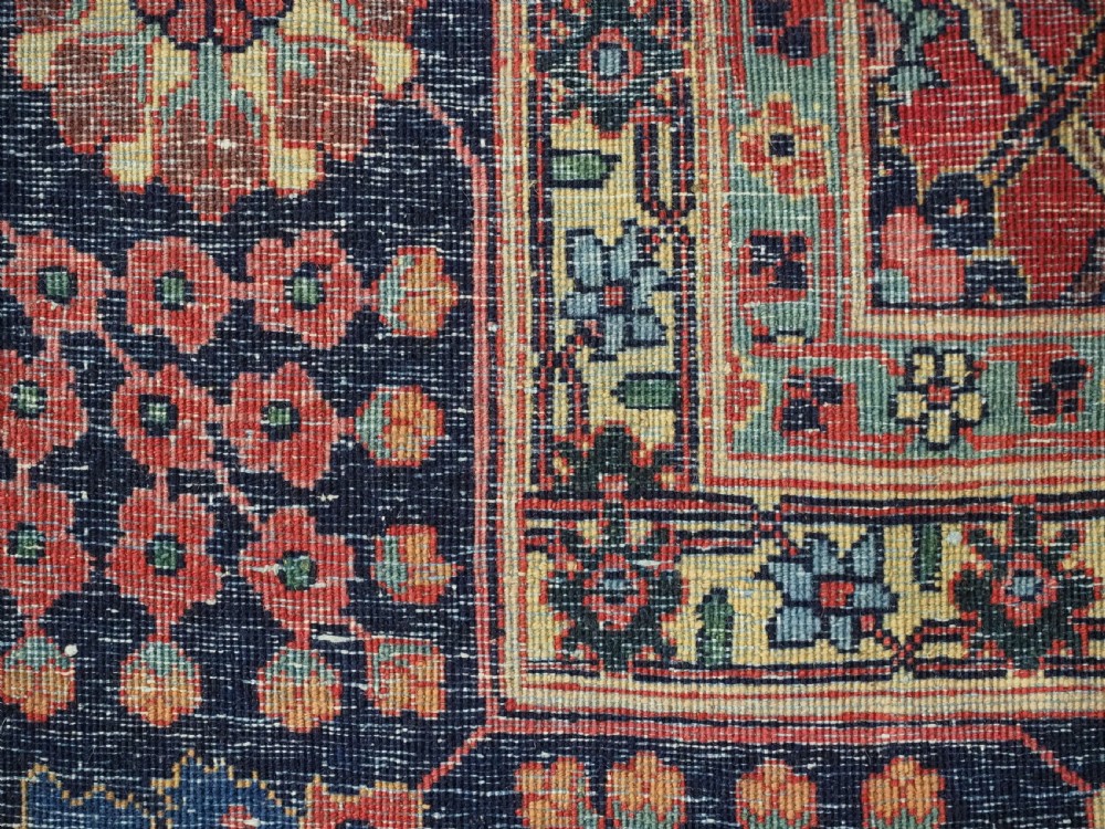ANTIQUE TABRIZ RUG WITH SAFAVID VASE CARPET DESIGN, SUPERB COLOURS, CIRCA 1900. View XVI