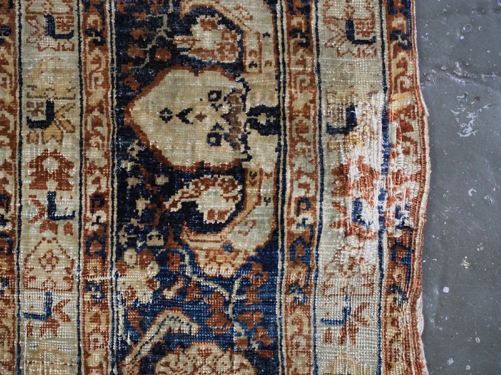 ANTIQUE PERSIAN SILK TABRIZ PRAYER RUG WITH DOUBLE COLUMN DESIGN, CIRCA 1890. View XV