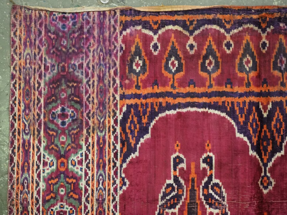 ANTIQUE PERSIAN YAZD VELVET IKAT TEXTILE, CIRCA 1900. View VII