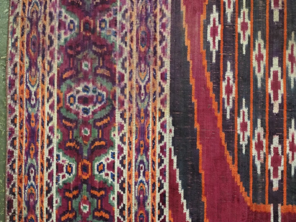 ANTIQUE PERSIAN YAZD VELVET IKAT TEXTILE, CIRCA 1900. View VIII