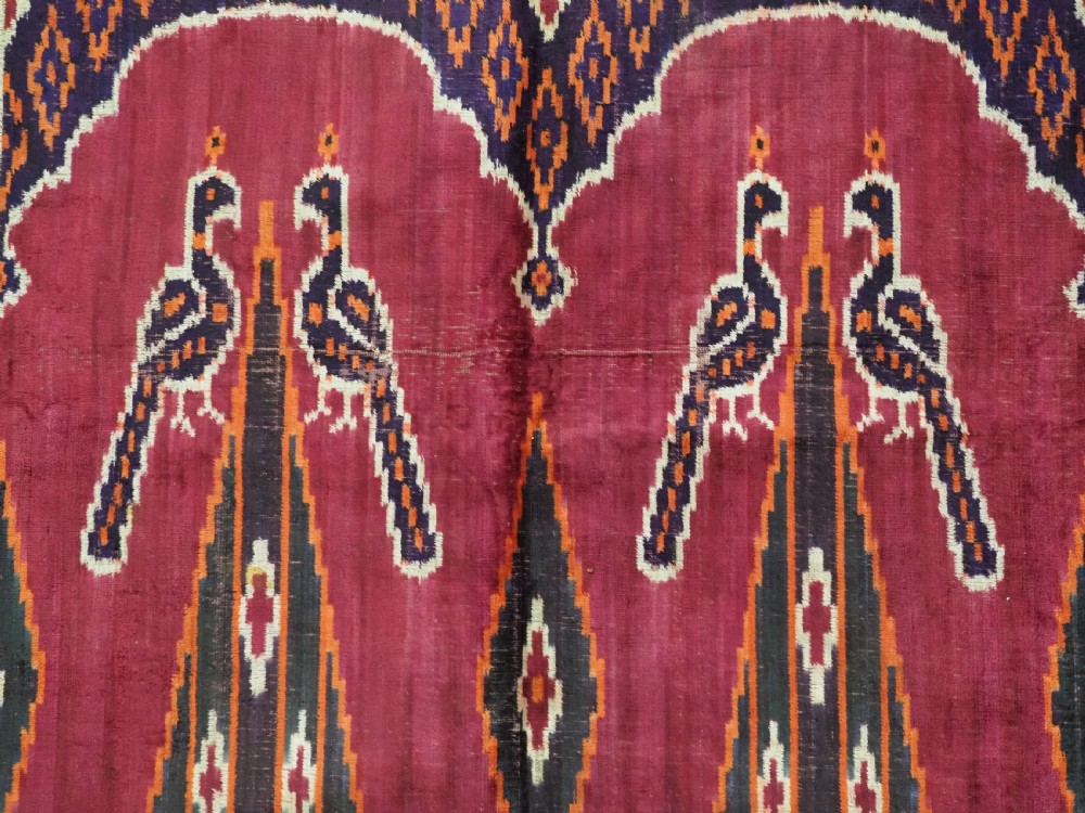 ANTIQUE PERSIAN YAZD VELVET IKAT TEXTILE, CIRCA 1900. View IX