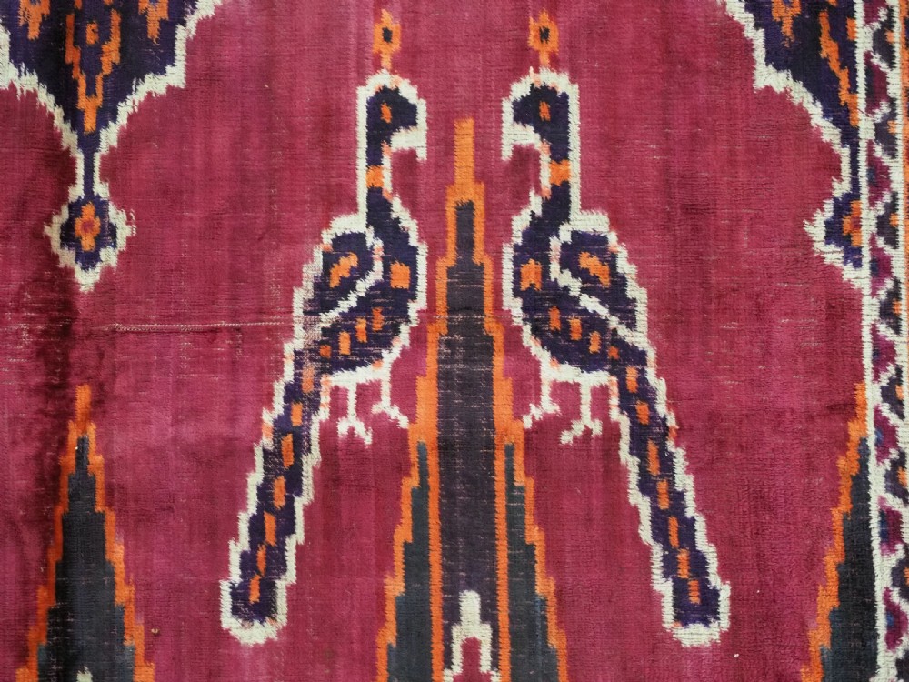 ANTIQUE PERSIAN YAZD VELVET IKAT TEXTILE, CIRCA 1900. View X