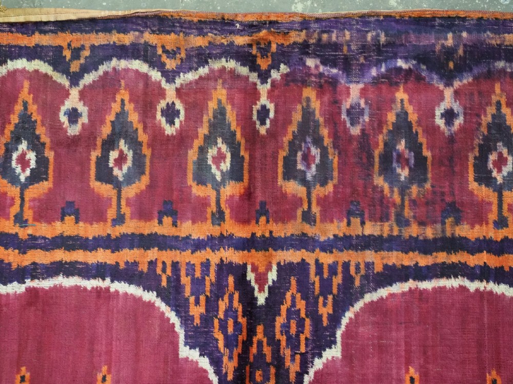 ANTIQUE PERSIAN YAZD VELVET IKAT TEXTILE, CIRCA 1900. View XI