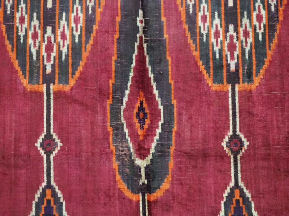 ANTIQUE PERSIAN YAZD VELVET IKAT TEXTILE, CIRCA 1900. View XII