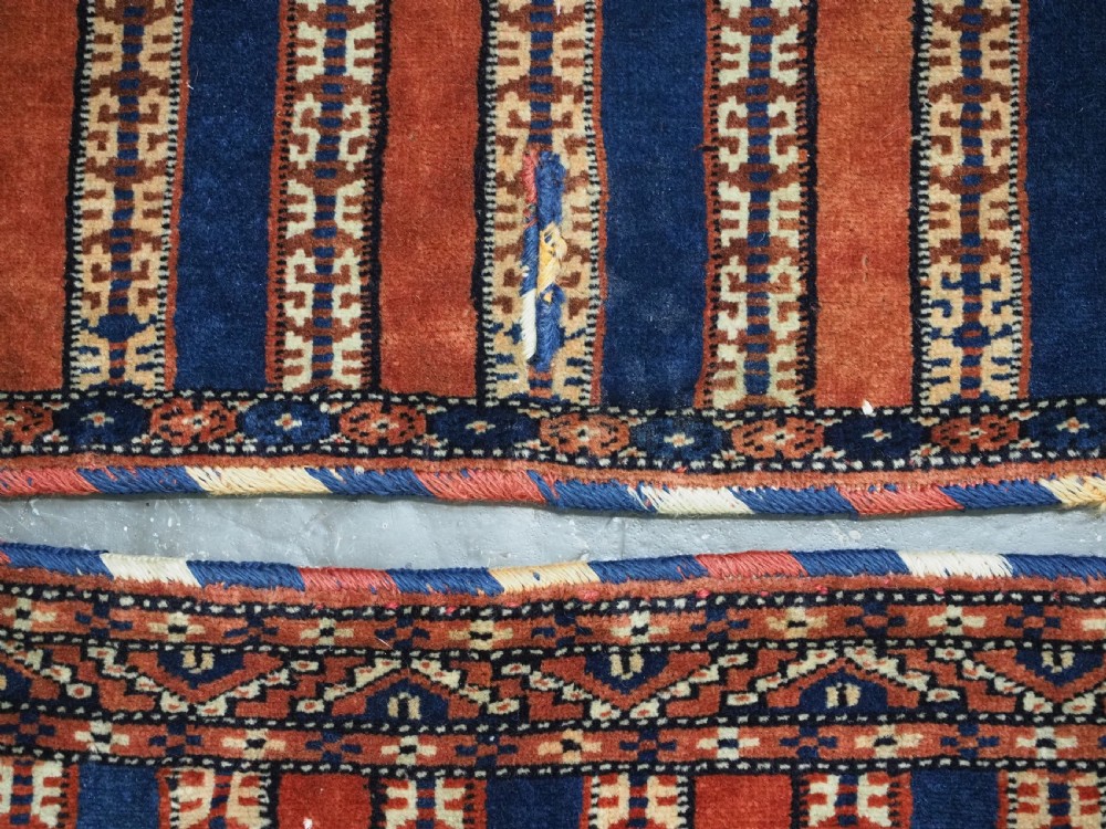 ANTIQUE YOMUT TURKMEN HORSE COVER / BLANKET & SADDLE RUG, SCARCE CEREMONIAL ITEM, CIRCA 1890. View VIII