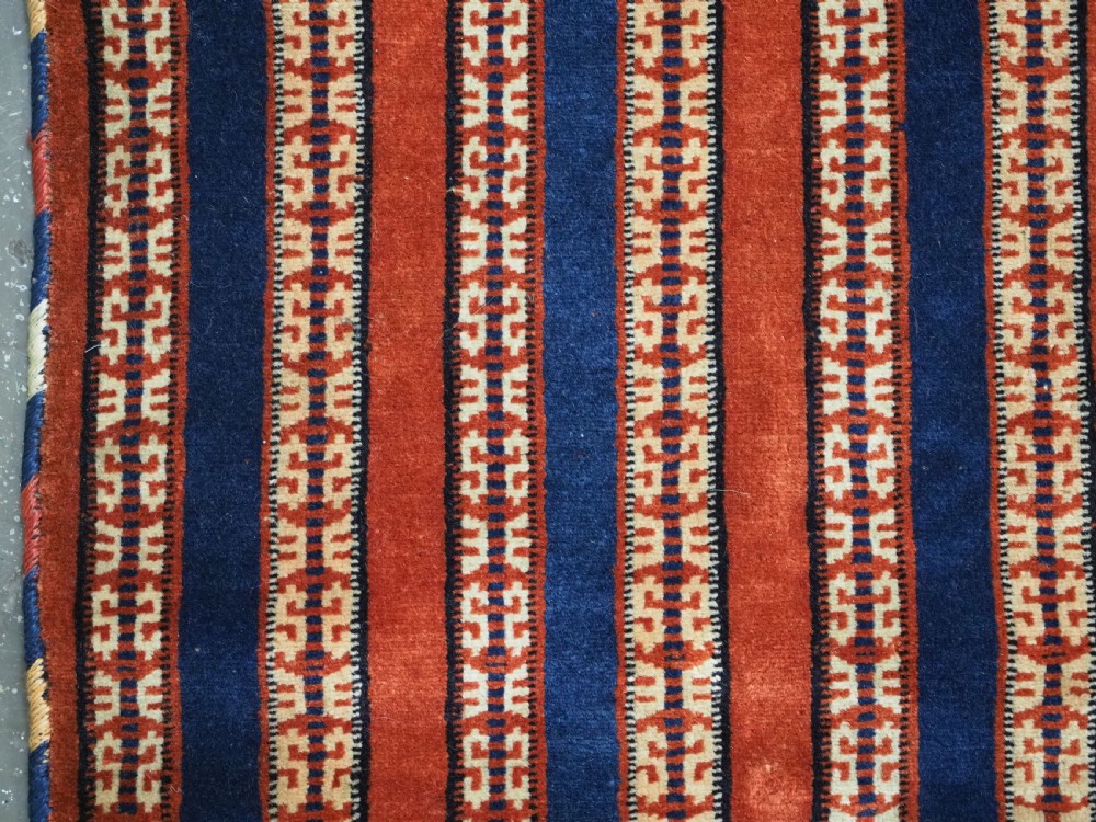 ANTIQUE YOMUT TURKMEN HORSE COVER / BLANKET & SADDLE RUG, SCARCE CEREMONIAL ITEM, CIRCA 1890. View IX