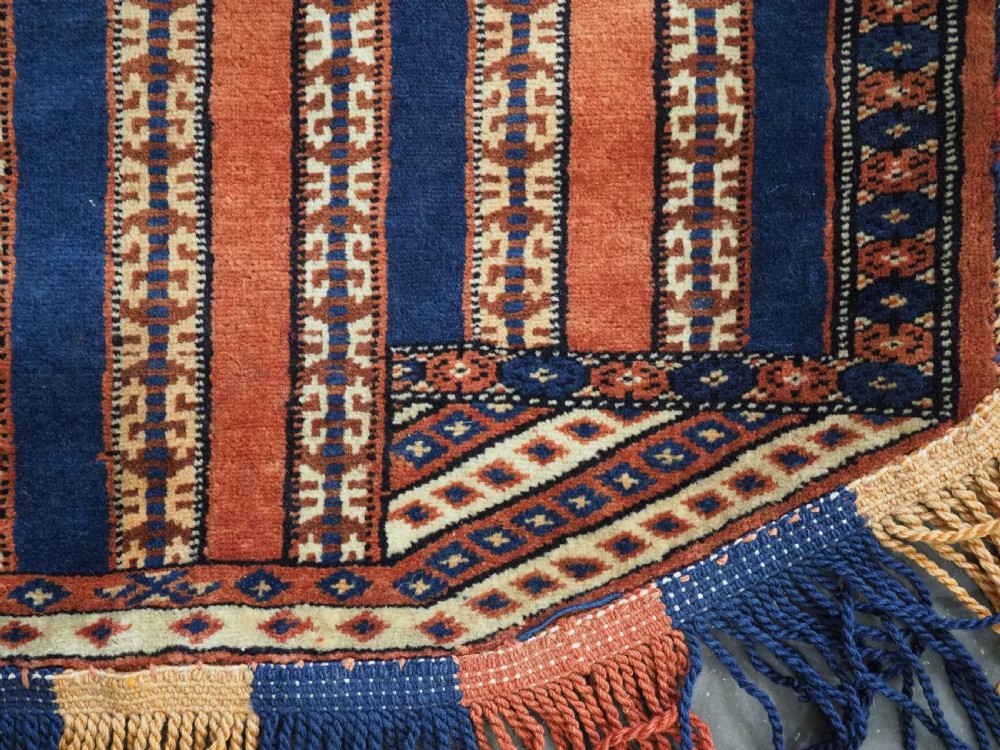 ANTIQUE YOMUT TURKMEN HORSE COVER / BLANKET & SADDLE RUG, SCARCE CEREMONIAL ITEM, CIRCA 1890. View XVI