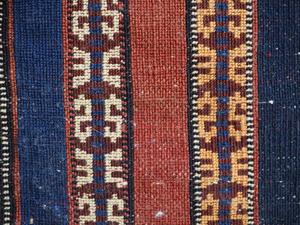 ANTIQUE YOMUT TURKMEN HORSE COVER / BLANKET & SADDLE RUG, SCARCE CEREMONIAL ITEM, CIRCA 1890. View XVII