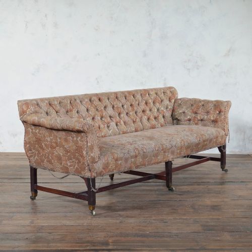 georgian sofa with scroll arms - CATEGORY: ANTIQUE SOFAS - DATED GEORGIAN