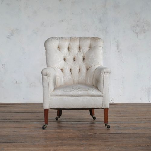 antique button back chair - CATEGORY: ANTIQUE CHAIRS - DATED 19TH CENTURY