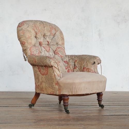 ANTIQUE SPOONBACK ARMCHAIR BY HOLLAND SONS MIDLATE 19TH CENTURY - ADDITIONAL PHOTO 8