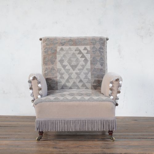 VICTORIAN KILIM CARPET CHAIR - ADDITIONAL PHOTO 1