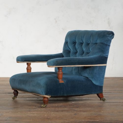 howard and sons open armchair c1880 - CATEGORY: ANTIQUE CHAIRS - DATED 1880