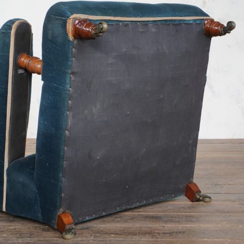 HOWARD AND SONS OPEN ARMCHAIR C1880 - ADDITIONAL PHOTO 6