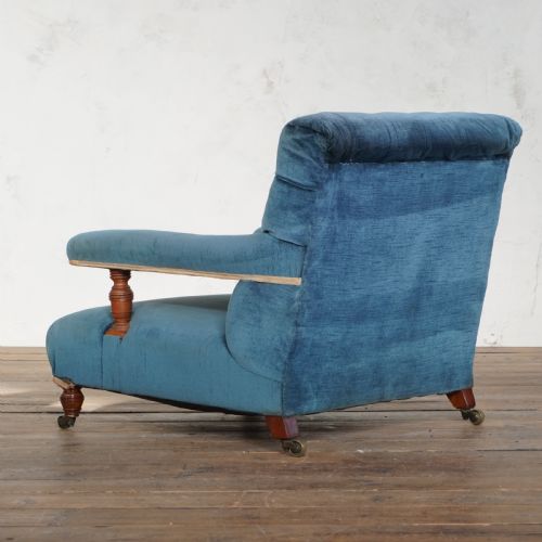 HOWARD AND SONS OPEN ARMCHAIR C1880 - ADDITIONAL PHOTO 7