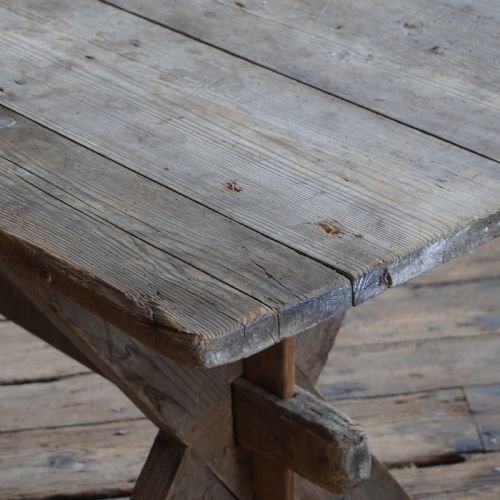 LARGE SWEDISH TRESTLE TABLE - ADDITIONAL PHOTO 4