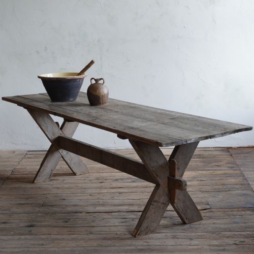 LARGE SWEDISH TRESTLE TABLE - ADDITIONAL PHOTO 6