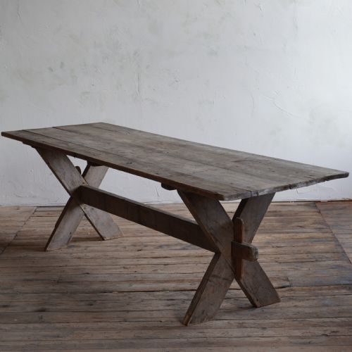 LARGE SWEDISH TRESTLE TABLE - ADDITIONAL PHOTO 7
