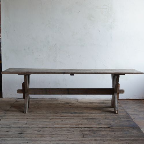LARGE SWEDISH TRESTLE TABLE - ADDITIONAL PHOTO 11