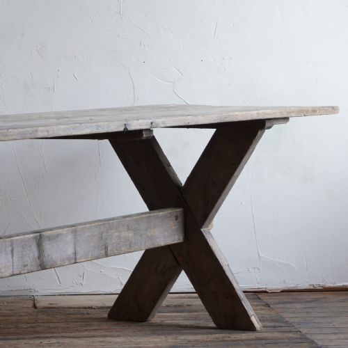 LARGE SWEDISH TRESTLE TABLE - ADDITIONAL PHOTO 12