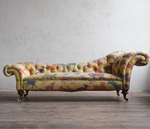 ANTIQUE CHAISE LONGUE IN THE STYLE OF HOWARD - ADDITIONAL PHOTO 9