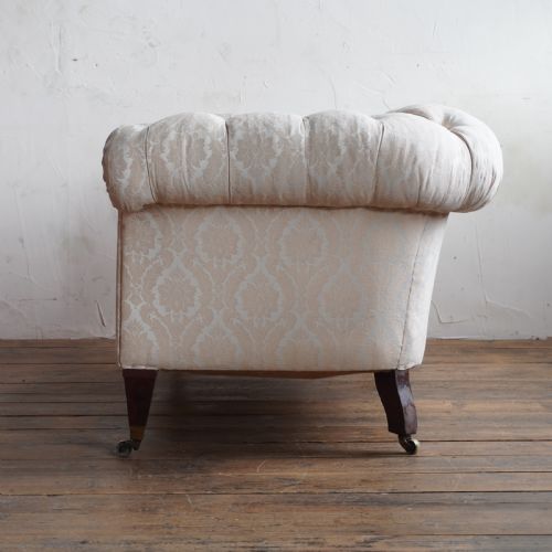 ANTIQUE CHESTERFIELD CREAM DAMASK - ADDITIONAL PHOTO 8