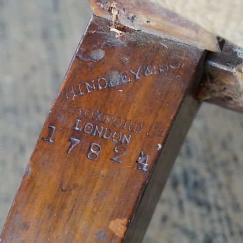ANTIQUE BEDROOM CHAIR BY HINDLEY SONS - ADDITIONAL PHOTO 4