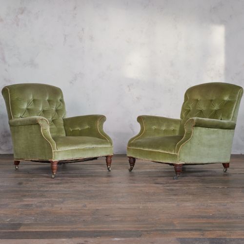 vvhindley and sons pair of armchairs - CATEGORY: ANTIQUE CHAIRS - DATED 19TH CENTURY