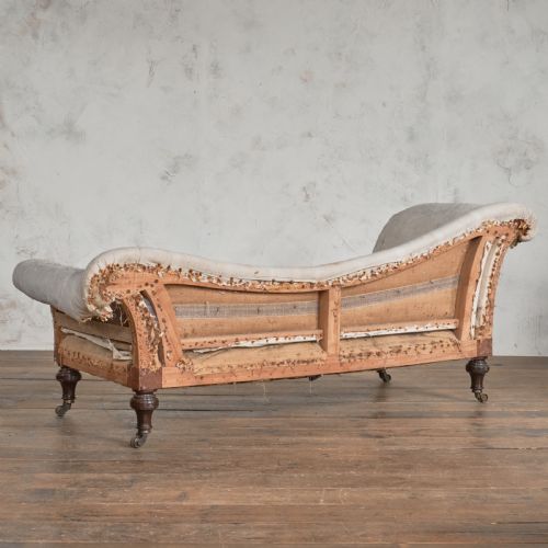 ANTIQUE CHAISE LONGUE ATT' TO HOLLAND AND SONS - ADDITIONAL PHOTO 2