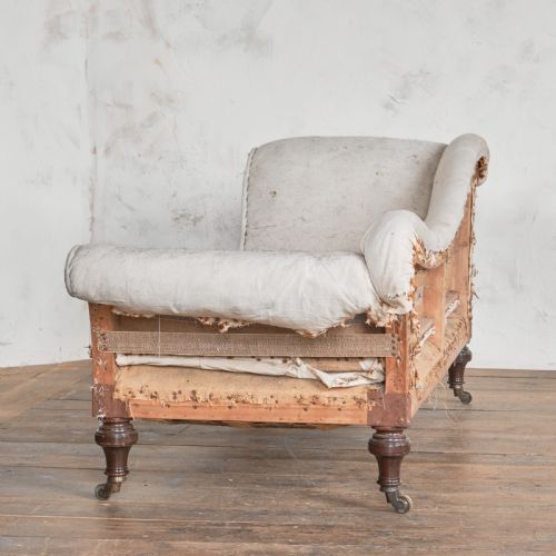 ANTIQUE CHAISE LONGUE ATT' TO HOLLAND AND SONS - ADDITIONAL PHOTO 3