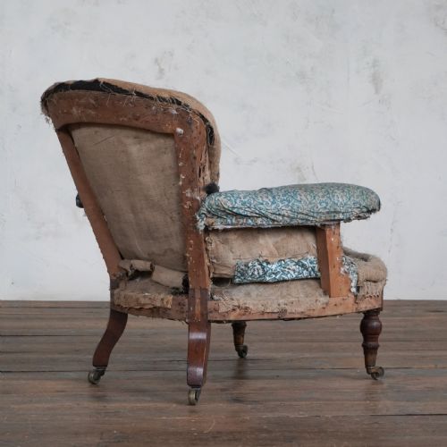 HOWARD AND SONS ARMCHAIR EARLY MID 19TH CENTURY - ADDITIONAL PHOTO 4