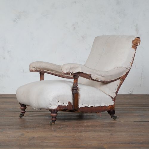 howard and sons open armchair early - CATEGORY: ANTIQUE CHAIRS - DATED 19TH CENTURY