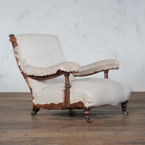 HOWARD AND SONS OPEN ARMCHAIR EARLY - ADDITIONAL PHOTO 1