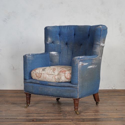 antique barrelback armchair gillows style legs - CATEGORY: ANTIQUE CHAIRS - DATED VICTORIAN