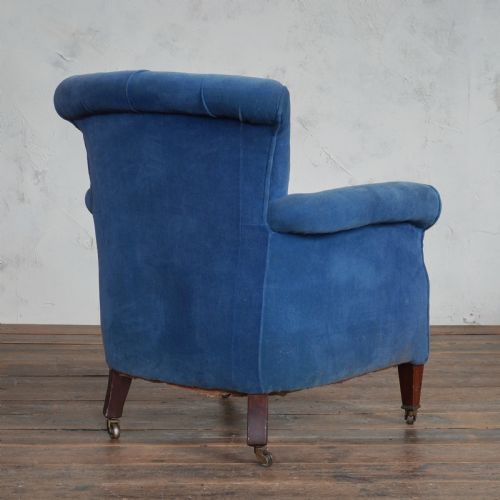 ANTIQUE WOODSTOCK STYLE ARMCHAIR BARTHOLOMEW FLETCHER OF LONDON - ADDITIONAL PHOTO 4