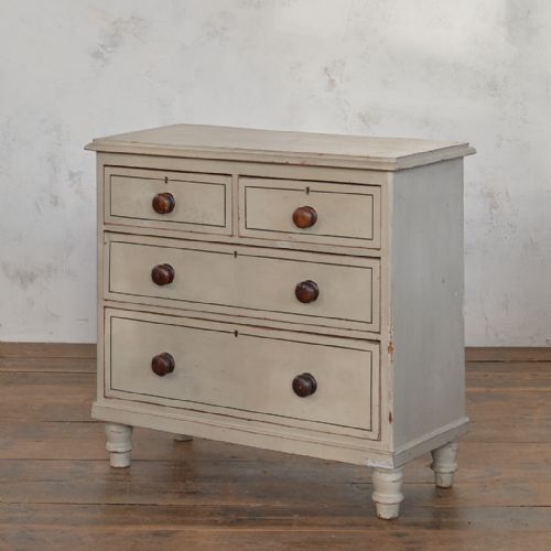 ANTIQUE PAINTED CHEST OF DRAWERS - ADDITIONAL PHOTO 1