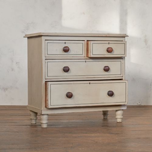 ANTIQUE PAINTED CHEST OF DRAWERS - ADDITIONAL PHOTO 4