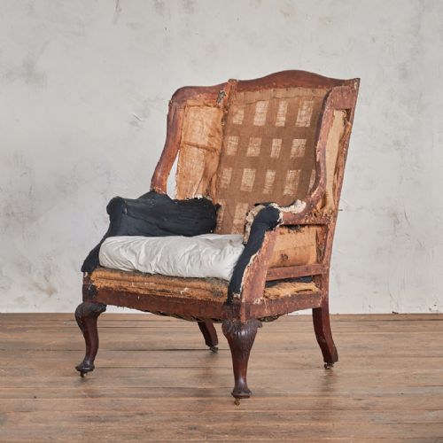 georgian wingback armchair - CATEGORY: ANTIQUE CHAIRS - DATED 19TH CENTURY