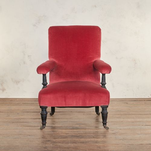 ANTIQUE OPEN ARMCHAIR BY MORISON AND CO EDINBURGH - ADDITIONAL PHOTO 2