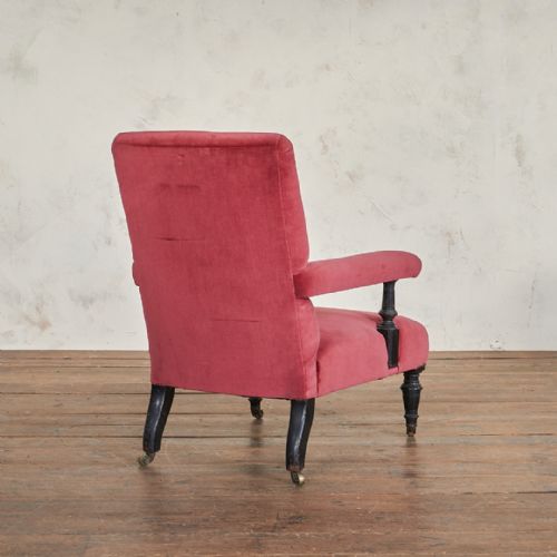 ANTIQUE OPEN ARMCHAIR BY MORISON AND CO EDINBURGH - ADDITIONAL PHOTO 3