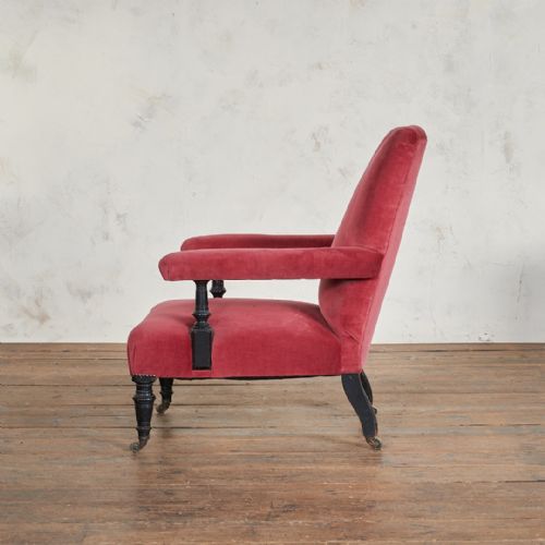 ANTIQUE OPEN ARMCHAIR BY MORISON AND CO EDINBURGH - ADDITIONAL PHOTO 4