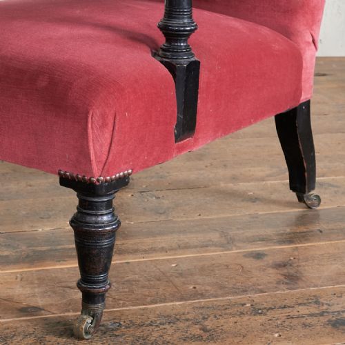 ANTIQUE OPEN ARMCHAIR BY MORISON AND CO EDINBURGH - ADDITIONAL PHOTO 9