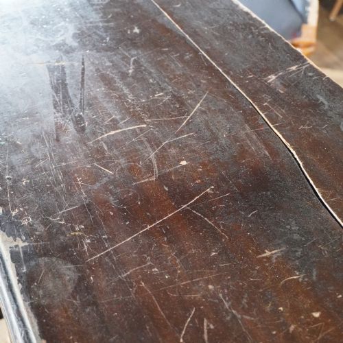 ANTIQUE CHEST OF DRAWERS DISTRESSED BROWN - ADDITIONAL PHOTO 4